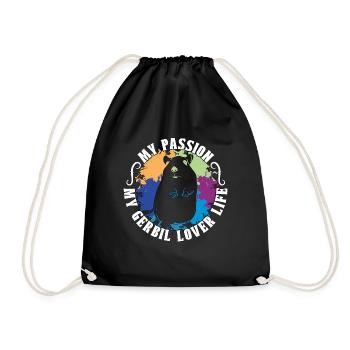 Amoureux des gerbilles Ma passion Mon amant des gerbilles Hamster - Sac de sport léger - noir - Devant