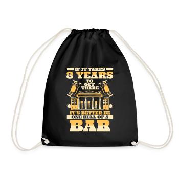 It's Better Be One Hell Of A Bar University Law - Drawstring Bag - black - Front