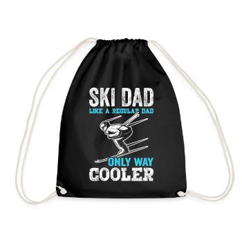 Ski Dad Like a Regular Dad Ski Gifts for Skiers - Turnbeutel - Schwarz - Vorne