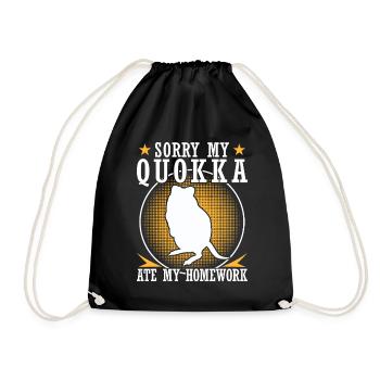 Quokka hat Hausaufgaben gefressen Quokka - Turnbeutel - Schwarz - Vorne