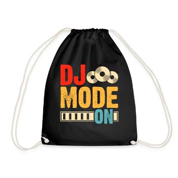 Dj Mode On - Drawstring Bag - black - Front