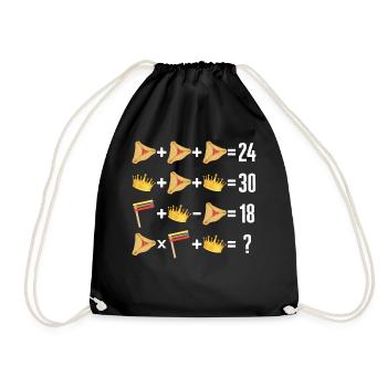 Chemise de mathématiques, ordre des opérations de mathématiques Hamantaschen - Sac de sport léger - noir - Devant