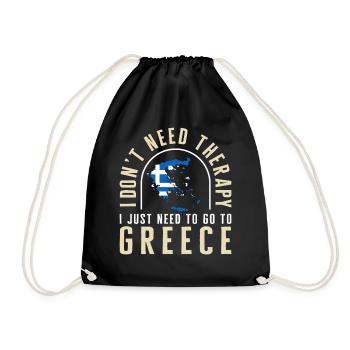 Greek Shirt, I Don't Need Therapy I Just Need To - Drawstring Bag - black - Front