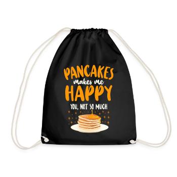 Pancake Lover Kids Pancakes Makes - Drawstring Bag - black - Front