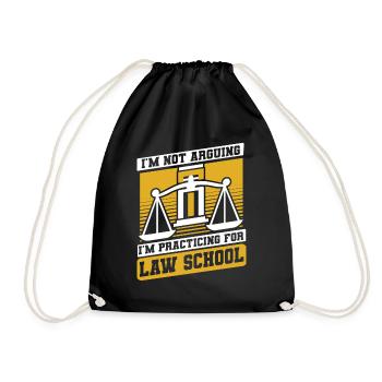 Je pratique pour la faculté de droit Études juridiques Droit - Sac de sport léger - noir - Devant