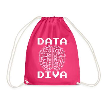 Machine Learning Algorithms AI Data Analyst - Drawstring Bag - fuchsia - Front