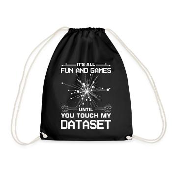 Machine Learning Algorithms AI Data Analyst - Drawstring Bag - black - Front
