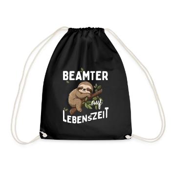 Civil servant for life Civil servant 4 Life - Drawstring Bag - black - Front