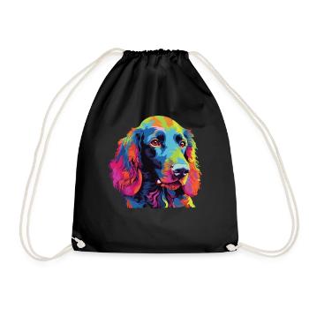 Watercolors Colorful Irish Water Water - Drawstring Bag - black - Front