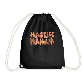 Mastiff Groovy Mastiff Mama - Turnbeutel - Schwarz - Vorne