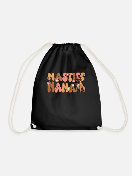 Mastiff Groovy Mastiff Mama - Turnbeutel - Schwarz