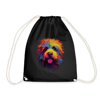 Aquarelle colorée Puli - Sac de sport léger - noir - Devant