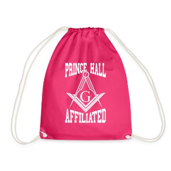 Freimaurer Winkel & Zirkel FREEMASON Prince Hall - Turnbeutel - Fuchsia - Vorne
