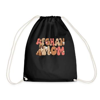 Chien Afghan Groovy Afghan Maman - Sac de sport léger - noir - Devant