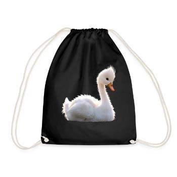Cygne muet Cygne Oie Canard Cygne Cygne blanc - Sac de sport léger - noir - Devant