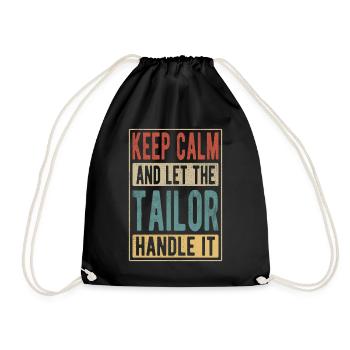 Tailor Retro Gift - Drawstring Bag - black - Front