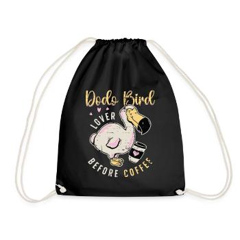 Amoureux des oiseaux dodo avant l’amateur de café ornithologue - Sac de sport léger - noir - Devant