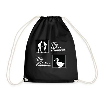 Dodo Bird Lover Mon problème Mon Pictogramme Maman Papa - Sac de sport léger - noir - Devant