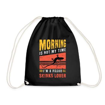Skinks Lover Morning Is Not My Time Herpétologiste - Sac de sport léger - noir - Devant