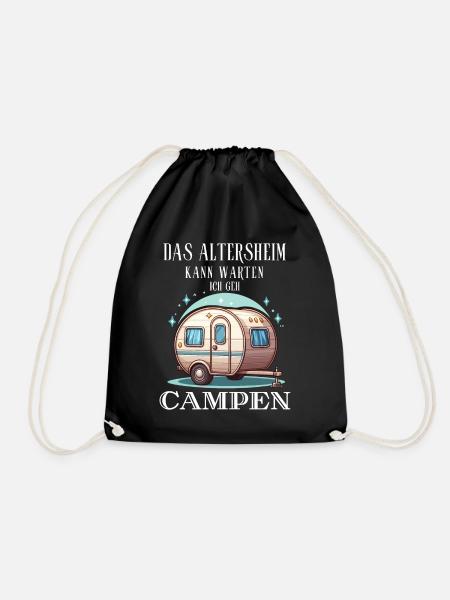 Camping Rentner Ruhestand Campingplatz Kollege Fun - Sportstaske - sort