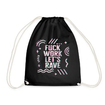 Festival chemise, baiser le travail Let’s Rave Vintage - Sac de sport léger - noir - Devant