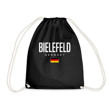 Bielefeld - Turnbeutel - Schwarz - Vorne
