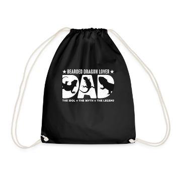 Bearded Dragon Lover Dad The Idol Reptile Owner - Drawstring Bag - black - Front