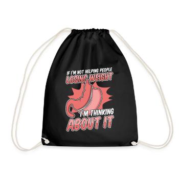 If I'm Not Helping People Losing Weight Gastric - Drawstring Bag - black - Front