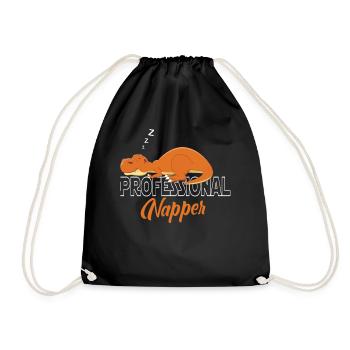 Professinonal Napper Dinosaurier Dino Trex Dino - Turnbeutel - Schwarz - Vorne