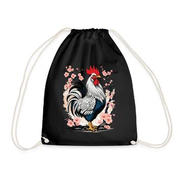 Esthétique du coq asiatique pour les amateurs de poulet - Sac de sport léger - noir - Devant