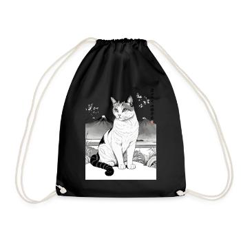 Hauskatzen Besitzer Niedliche Katze Katzen Dame - Turnbeutel - Schwarz - Vorne