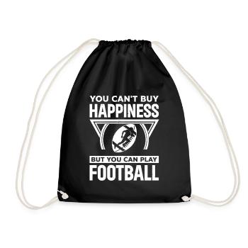 Joueur de football américain - Quand je joue au football, je - Sac de sport léger - noir - Devant