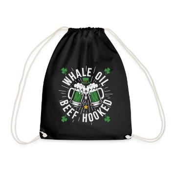Whale Oil Beef Hooked - Drawstring Bag - black - Front