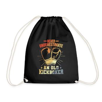 Kickboxer Grandfather - Drawstring Bag - black - Front