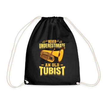 Tuba Grandfather - Drawstring Bag - black - Front