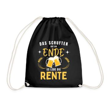 Retirement, Retirement, Beer, Retiree, Slaving, Funny, Party - Drawstring Bag - black - Front