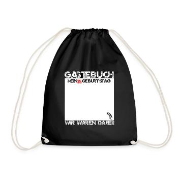 25. Geburtstag Mann Frau 25 Jahre Deko Lustig - Drawstring Bag - black - Front