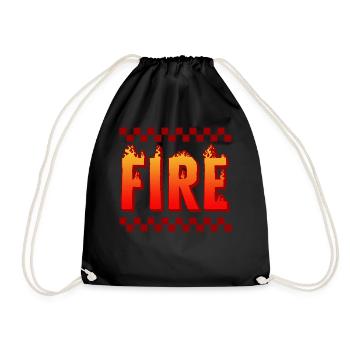 Chemise d’Halloween, Tee de feu, cadeau pour la famille - Sac de sport léger - noir - Devant
