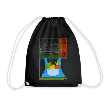 Chemise de fermier d’Halloween, Costume de fermier Halloween - Sac de sport léger - noir - Devant