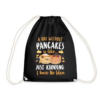 Amoureux des crêpes Les enfants Une journée sans - Sac de sport léger - noir - Devant