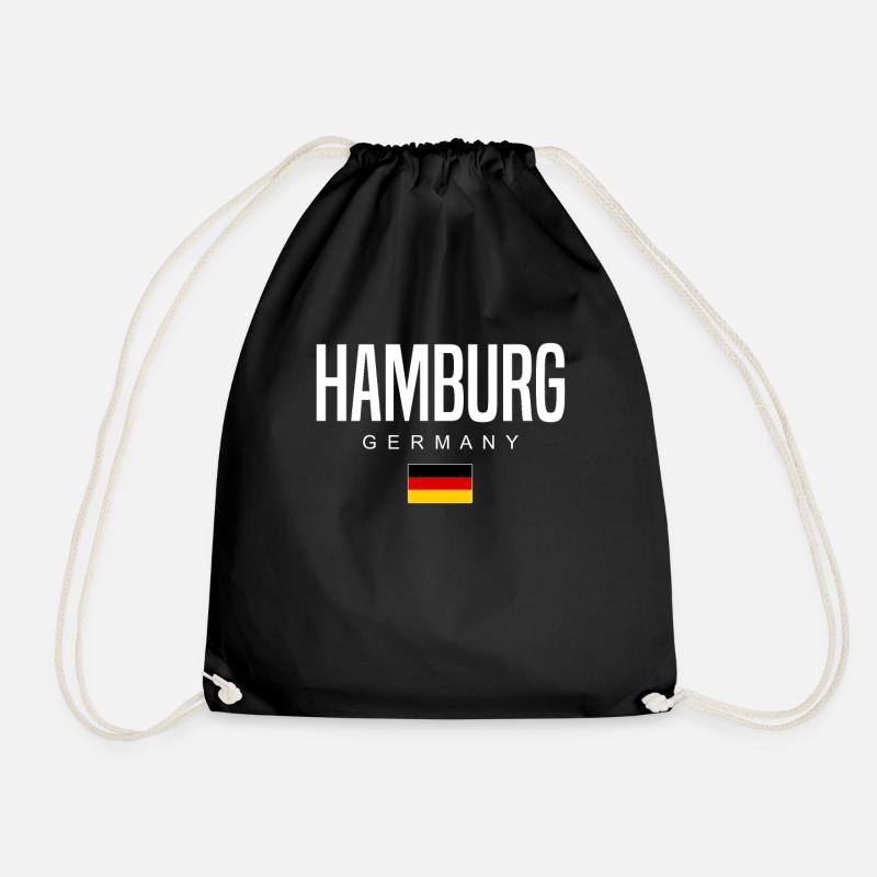 Hamburg - Turnbeutel - Schwarz