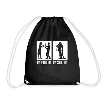 Chief Firefighter My Problem My Pictogram Dad Mom - Turnbeutel - Schwarz - Vorne