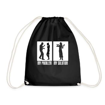 Chief Firefighter My Problem My Pictogram Dad Mom - Turnbeutel - Schwarz - Vorne