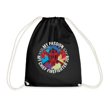 Chief Firefighter My Passion My Chief Fire Service - Turnbeutel - Schwarz - Vorne