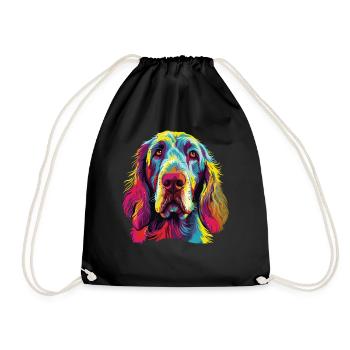 Aquarelle colorée Spinone Italiano - Sac de sport léger - noir - Devant