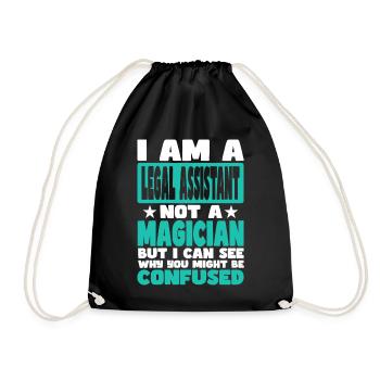 Legal Assistant - Drawstring Bag - black - Front