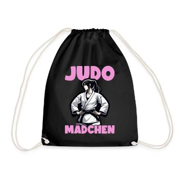 Judo Mädchen Judo Geschenk Judoka - Turnbeutel - Schwarz - Vorne