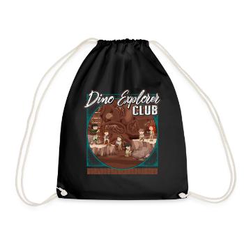 Paläontologie-Shirt, Dino Explorer Club T-Shirt, Geschenk - Turnbeutel - Schwarz - Vorne