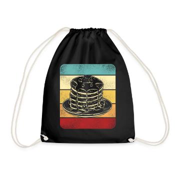 Pancake Lover Kids Retro Vintage - Turnbeutel - Schwarz - Vorne