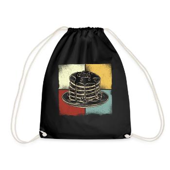Pancake Lover Kids Retro Vintage - Turnbeutel - Schwarz - Vorne